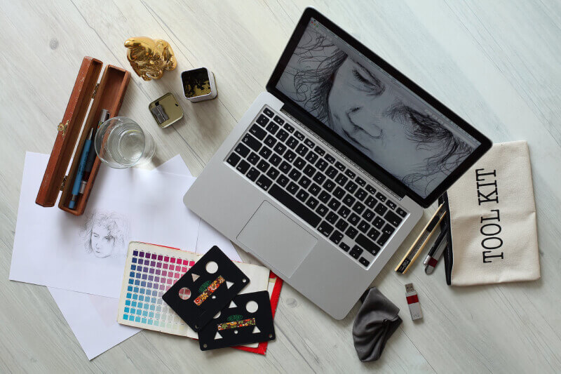 a laptop on a table